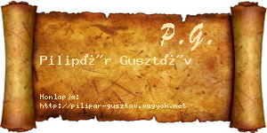 Pilipár Gusztáv névjegykártya
